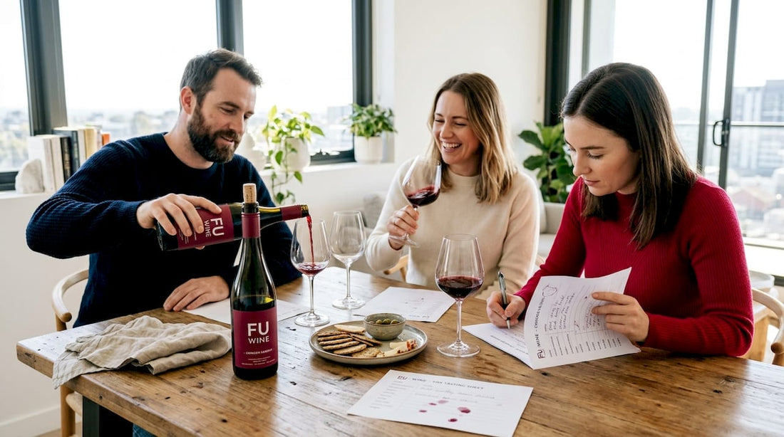 Small group hosting home wine tasting