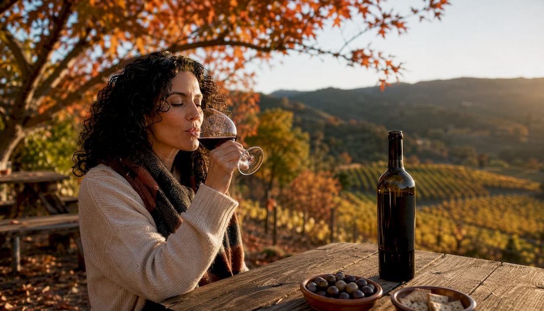 Woman tasting niche wine in cellar