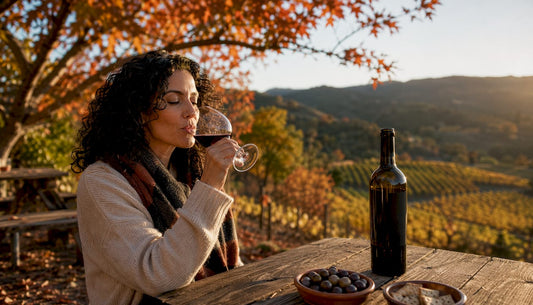 Woman tasting niche wine in cellar