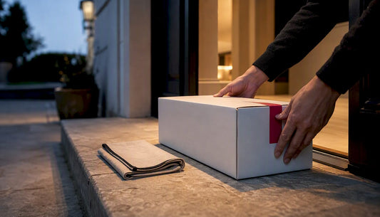 Insulated wine parcel at Australian home