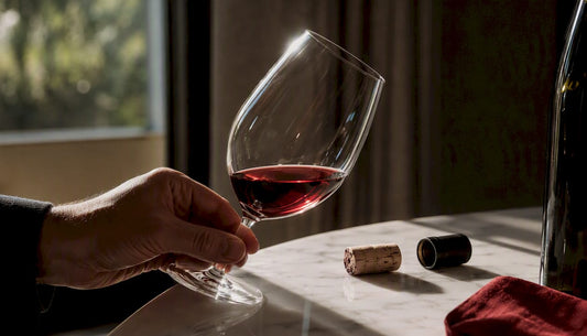 Wine glass and cork gathered as fault evidence