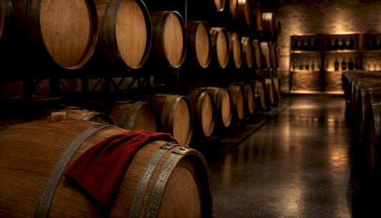 Winery cellar during wine maturation